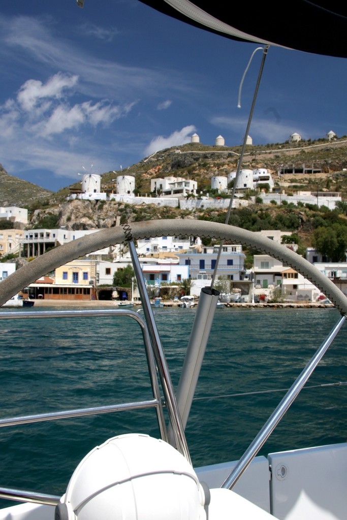 Pendeli harbour lunch stop Greece - The Aegean Rally 2012 © Maggie Joyce - Mariner Boating Holidays http://www.marinerboating.com.au